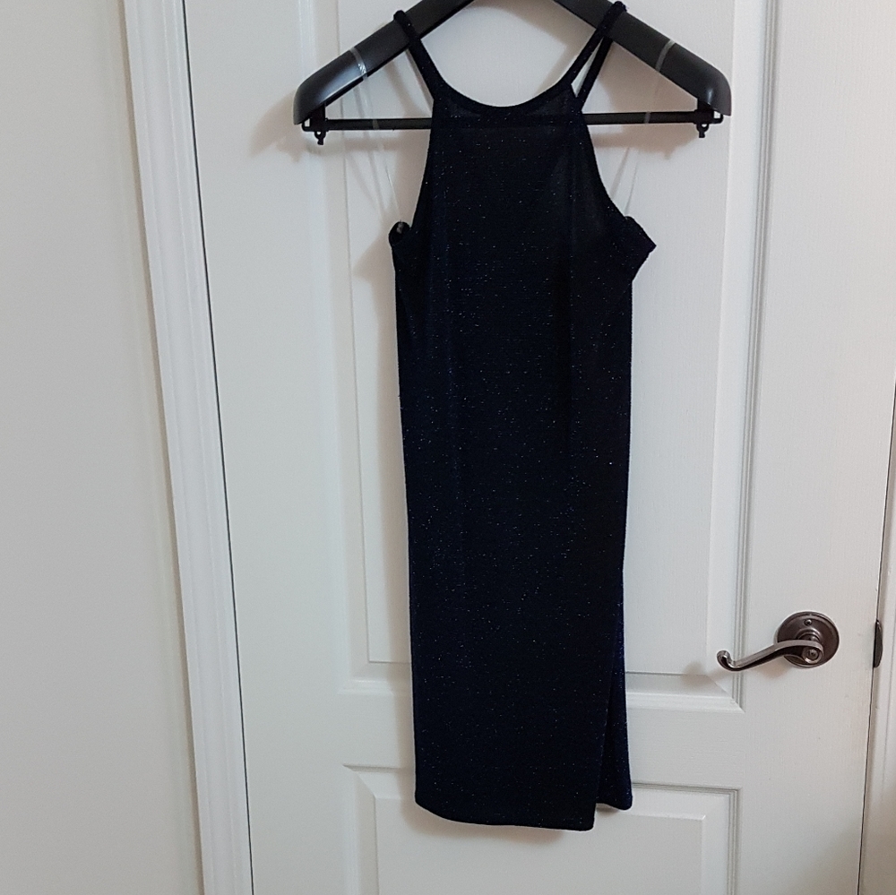 Blue shimmery cocktail dress